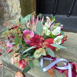 Brides bouquet with protea