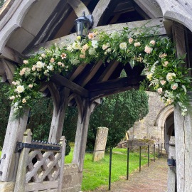 Flowers for church gate