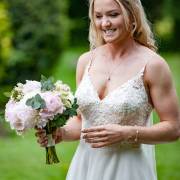 Pink and white wedding bouquets 
