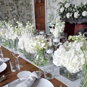 All white wedding flowers