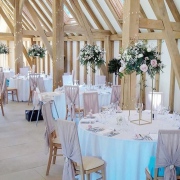 Table flowers for old Kent barn