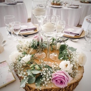 Pretty wedding table flowers
