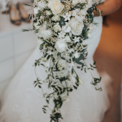 Waterfall wedding bouquet