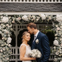 Old Kent barn gazebo flowers